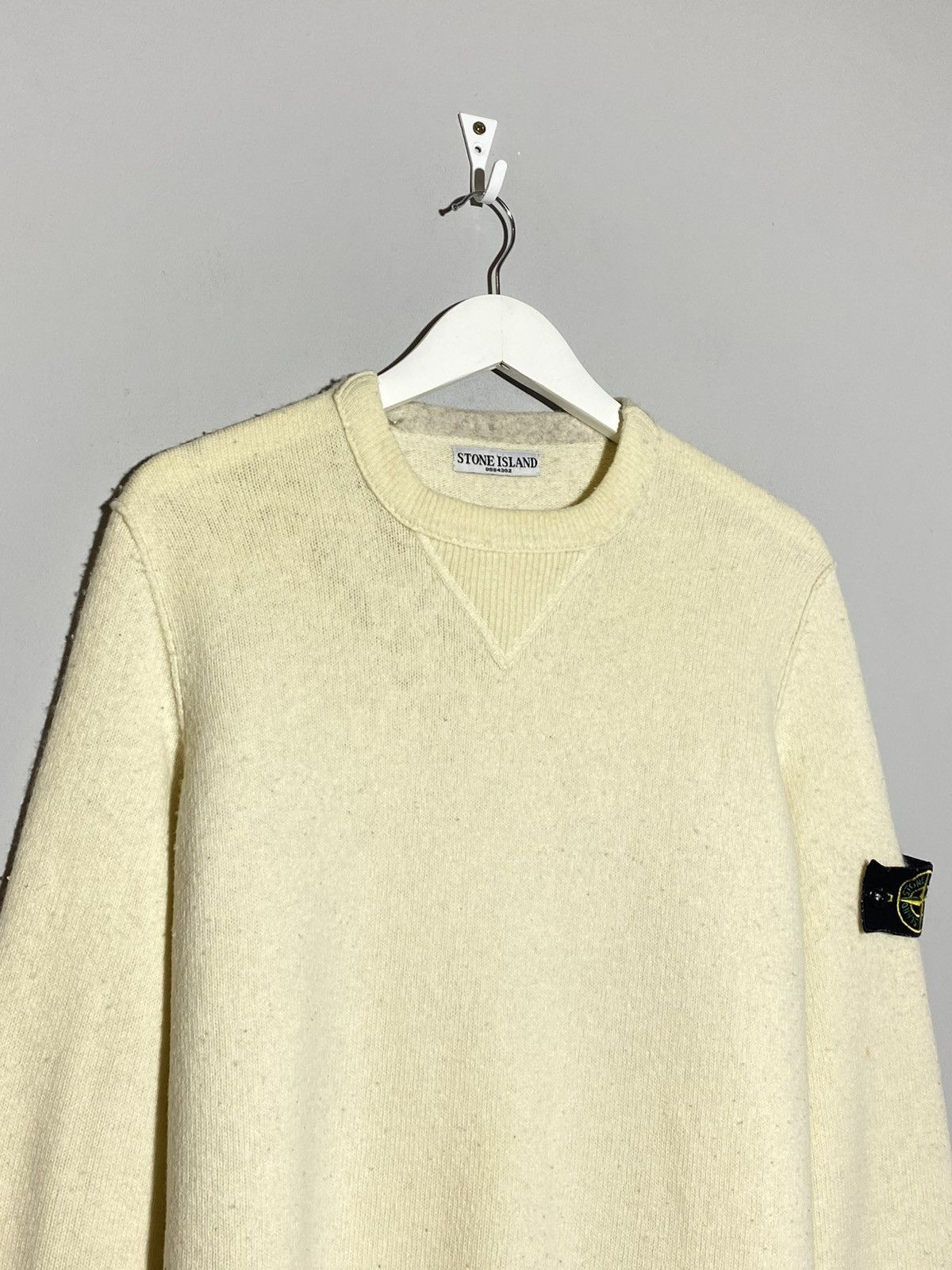Stone Island Vintage Stone Island Wool Creamy Sweater Rare Item Size US S / EU 44-46 / 1 - 4 Thumbnail