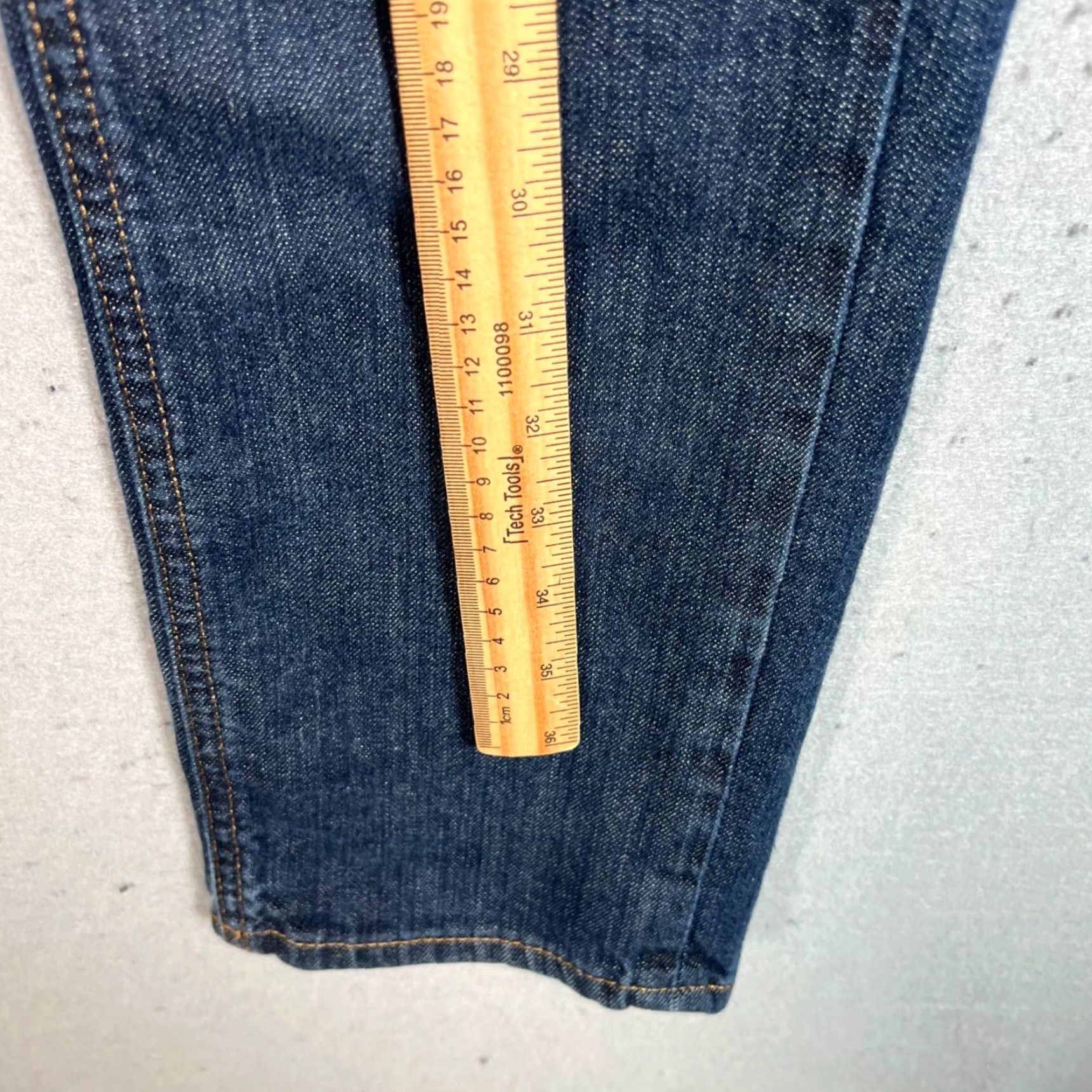 Express Express Jeans Mens Size 32 x 32 Blue Dark Wash Slim Stretch Denim Jeans 5-Pocket Straight Style Casual Regular Fit Size US 32 / EU 48 - 7 Thumbnail