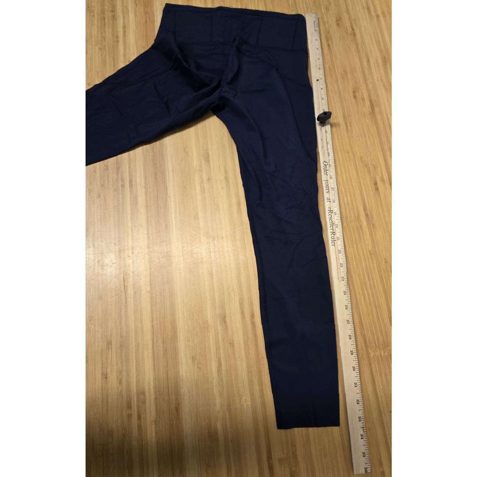 Lululemon Lululemon Fast Free Tight Womens 6 Navy Blue High Rise Leggings Pockets Size 28" / US 6 / IT 42 - 6 Thumbnail