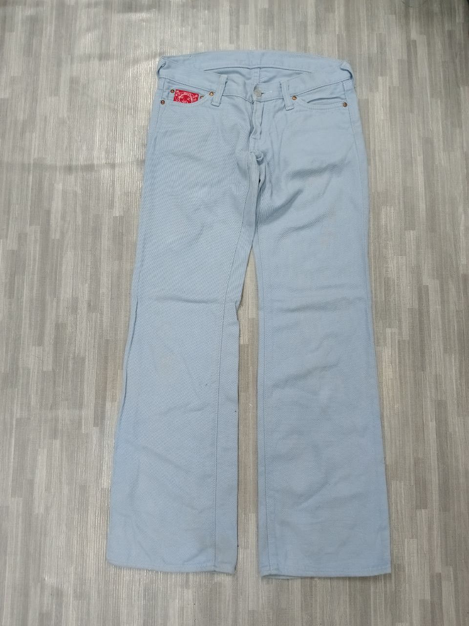 Evisu FLARE EVISU DONNA🇯🇵DENIM PANTS Size 28" / US 6 / IT 42 - 2 Thumbnail