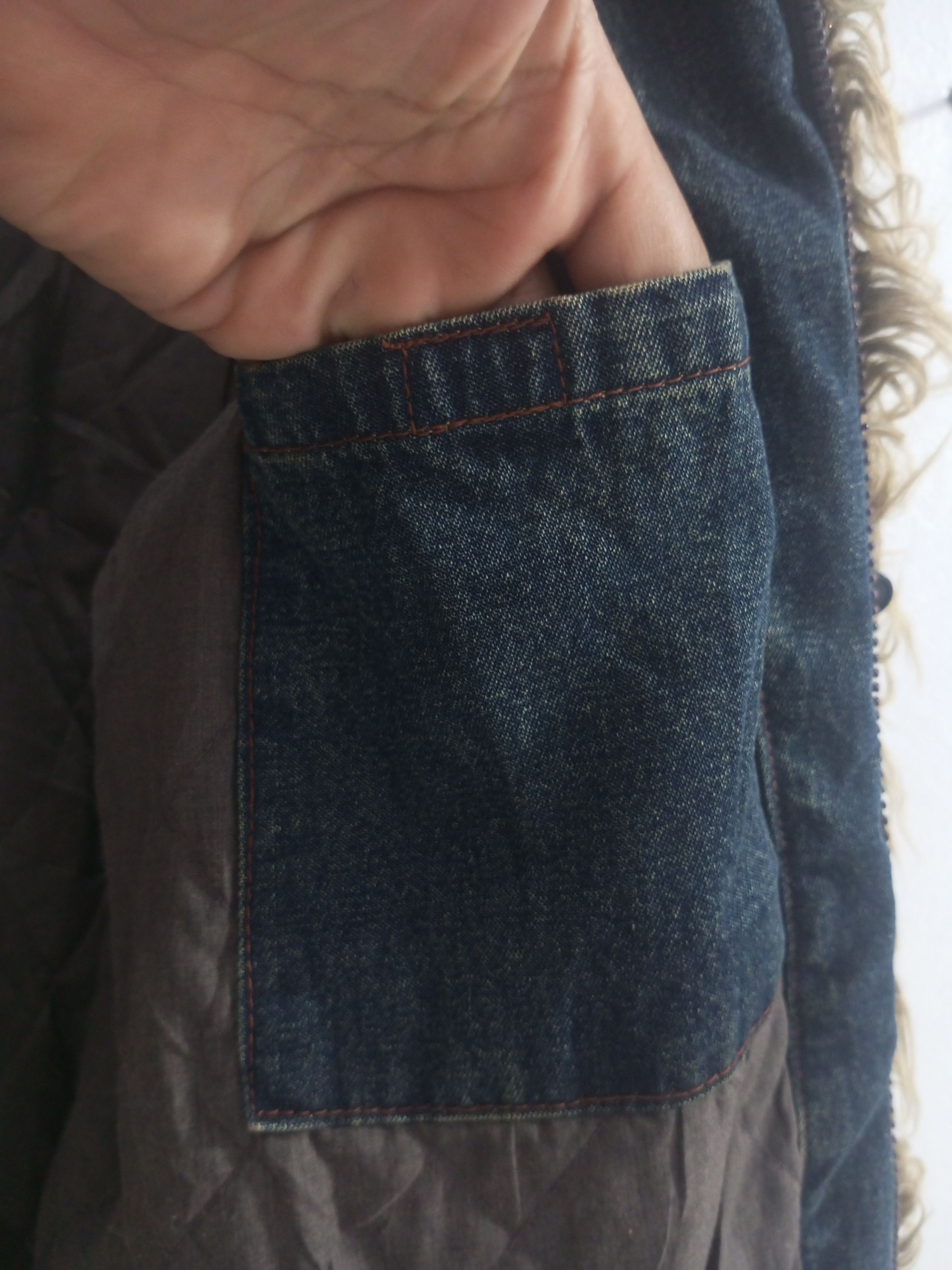 20471120 Here there fur jacket denim mix corduroy hidden pocket Size US M / EU 48-50 / 2 - 9 Thumbnail