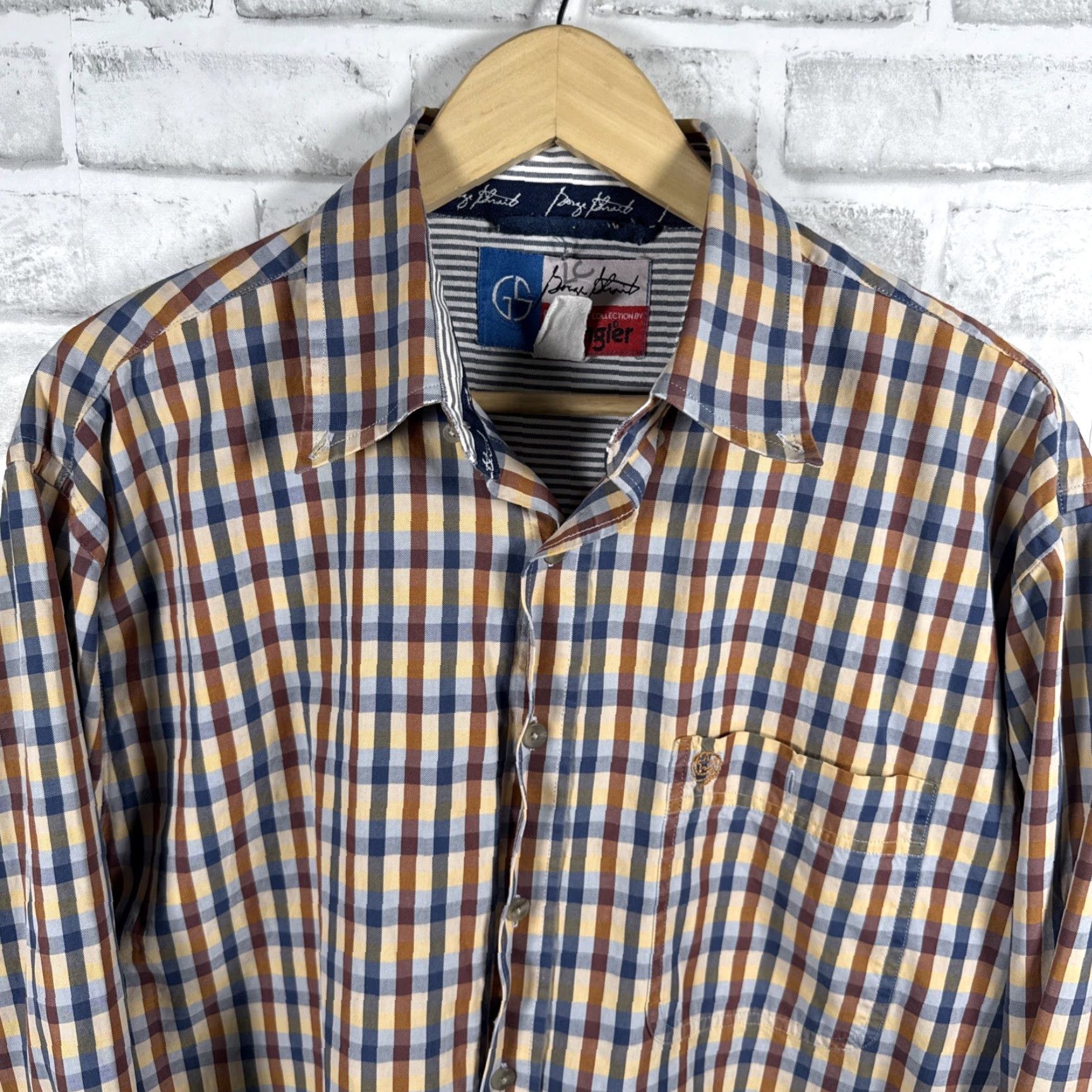 Wrangler George Strait Wrangler Shirt Multicolor Plaid Button-Up Long Sleeve Mens L Pit To Pit 24” Size US L / EU 52-54 / 3 - 2 Thumbnail