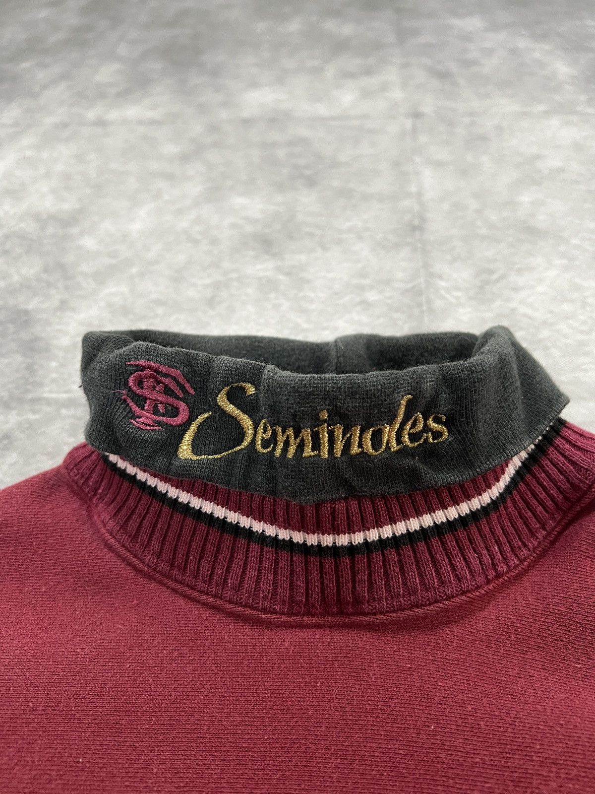 The Game Florida State Seminoles Maroon Black Embroidered Sweatshirt Size L / US 10 / IT 46 - 4 Thumbnail