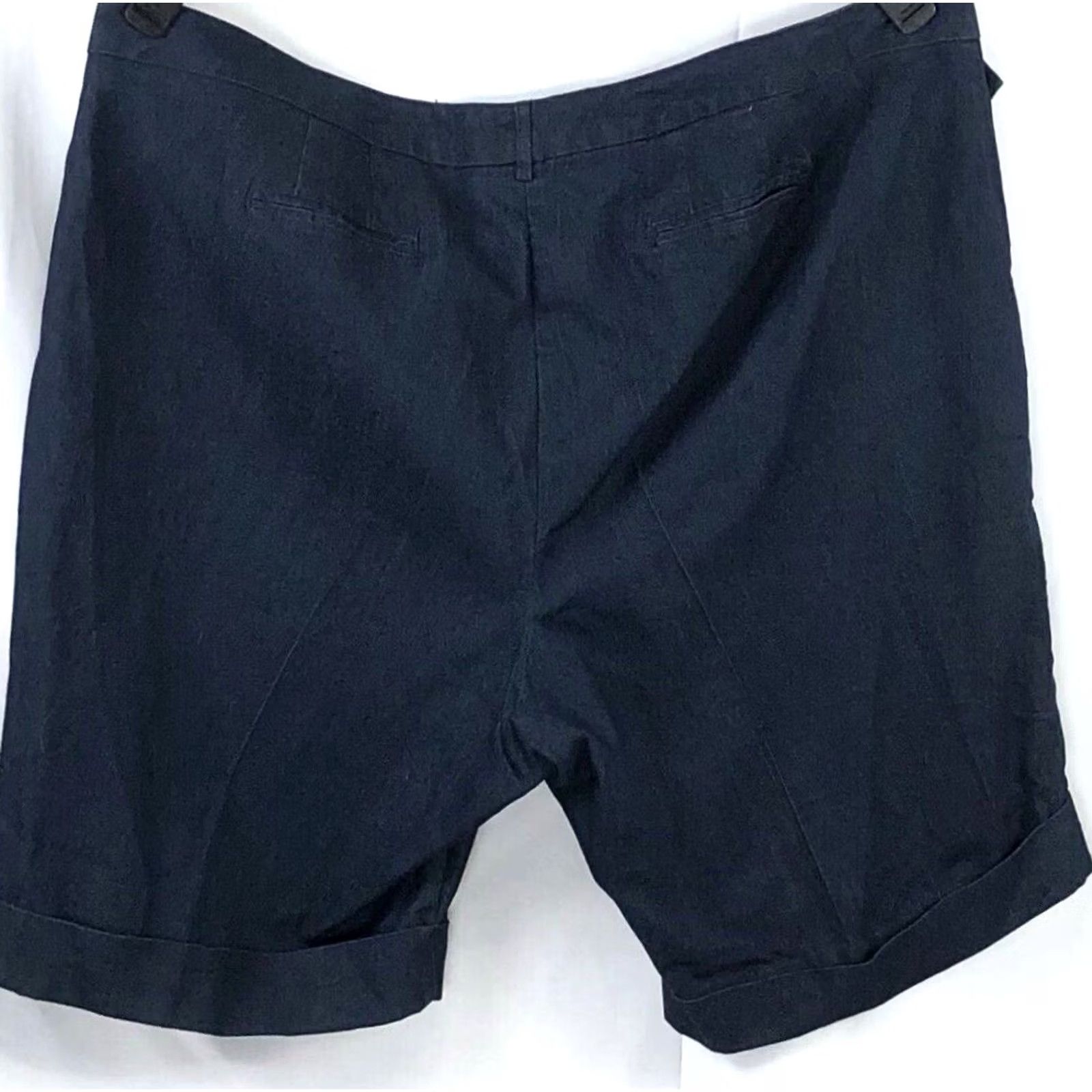 Vintage Cato chino twill shorts 26W dk blue denim flat front 48"W pockets high rise Women's Shorts Vintage No Size 34" / US 12 / IT 48 - 2 Thumbnail