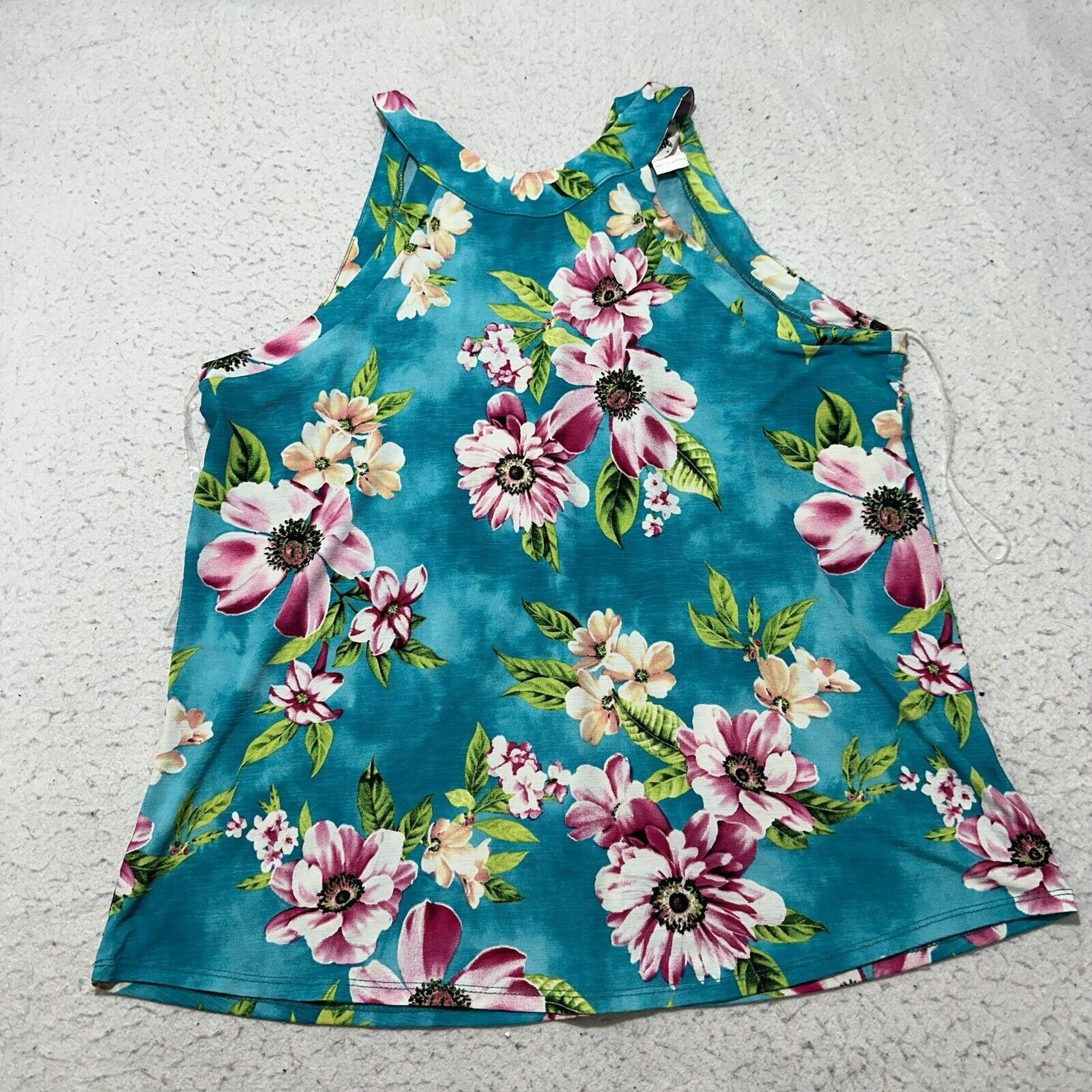 Other Sew In Love Small Tropical Hawaiian Floral Blue Tank Top Size S / US 4 / IT 40 - 8 Thumbnail