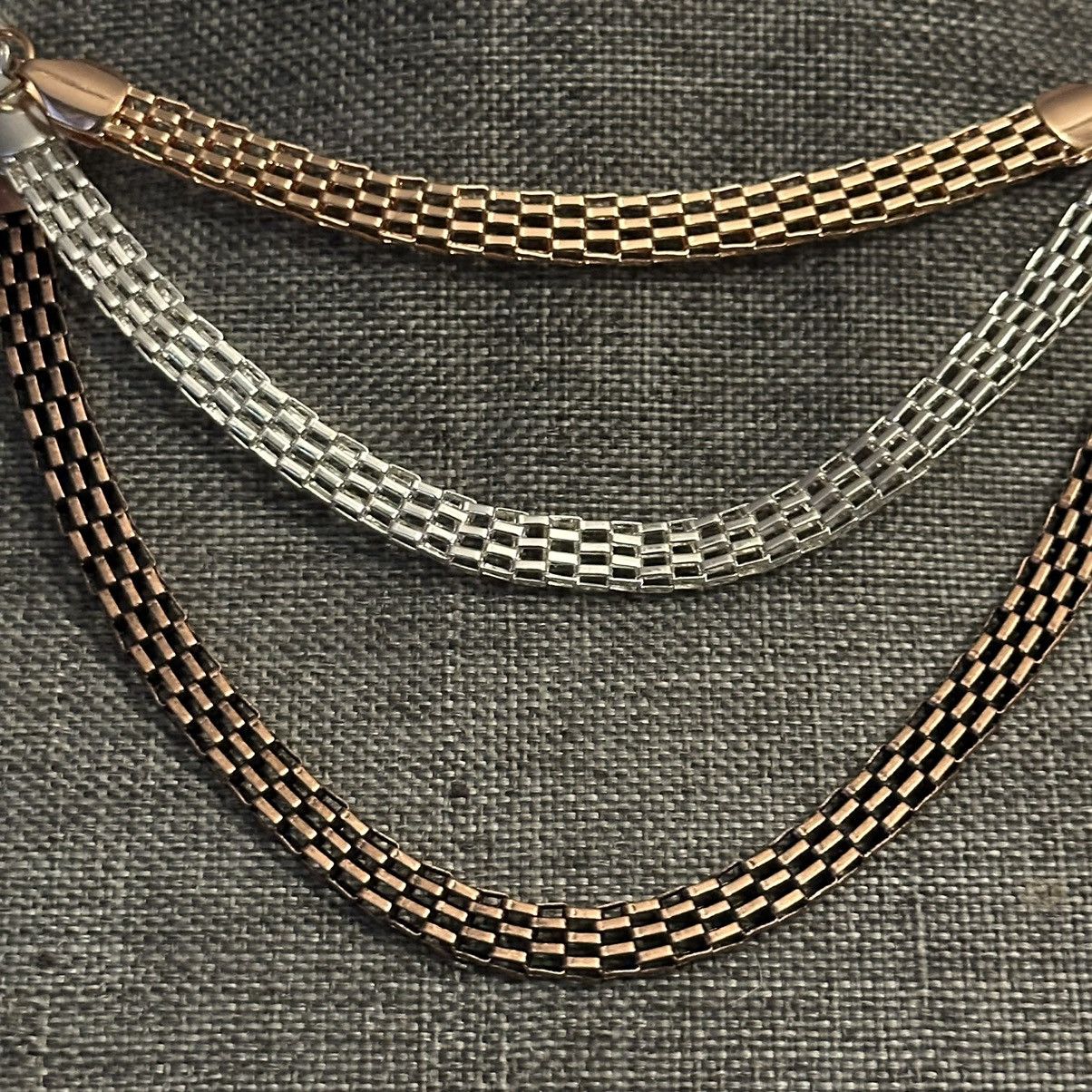 Other Tri color layered statement necklace Size ONE SIZE - 2 Thumbnail