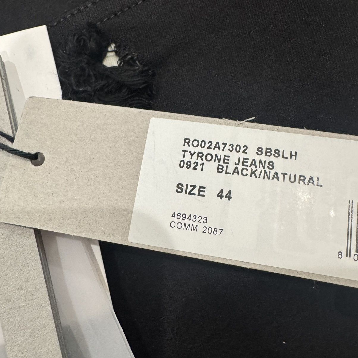 Rick Owens Rick Owens Tyrone Slashed Cut Out Black Natural Denim Jeans Size 30" / US 8 / IT 44 - 9 Thumbnail