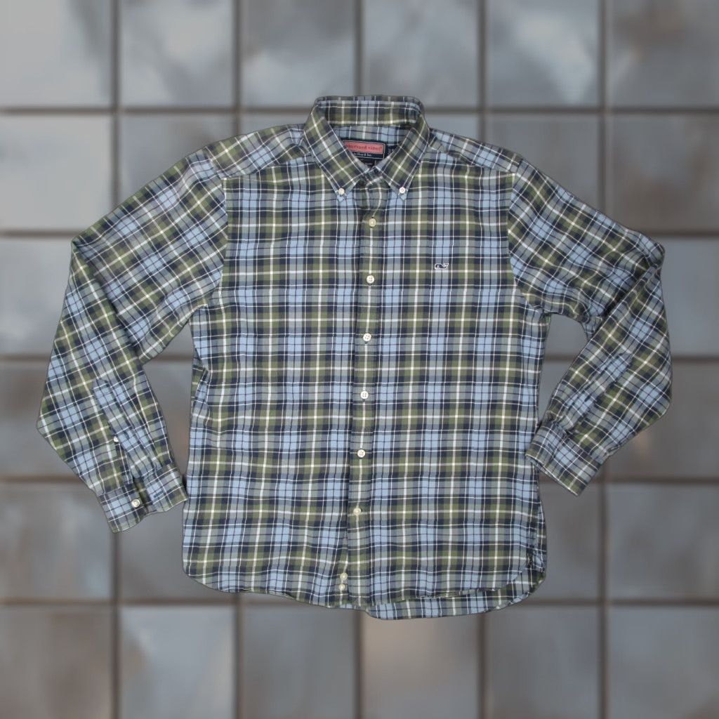 Vineyard Vines VINEYARD VINES Button-Up Shirt Mens Medium Blue Plaid Long Sleeve Classic Casual Size US M / EU 48-50 / 2 - 1 Thumbnail