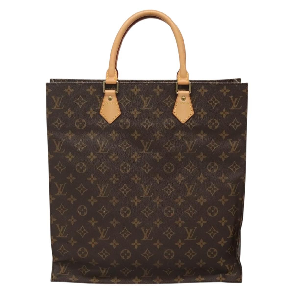 Louis Vuitton LOUIS VUITTON Monogram Sac Plat Hand Bag M51140 Size ONE SIZE - 3 Thumbnail