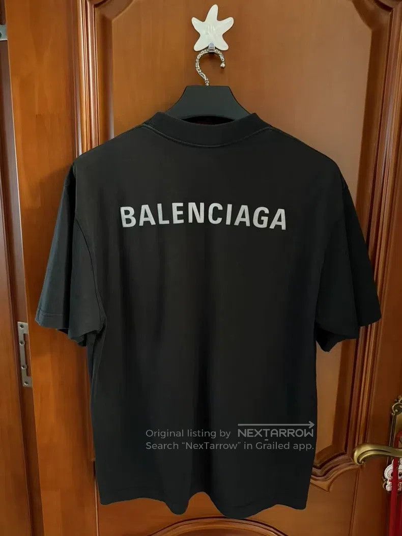 Balenciaga Balenciaga Reflective Front and Back Logo Short-Sleeve Size US S / EU 44-46 / 1 - 2 Thumbnail