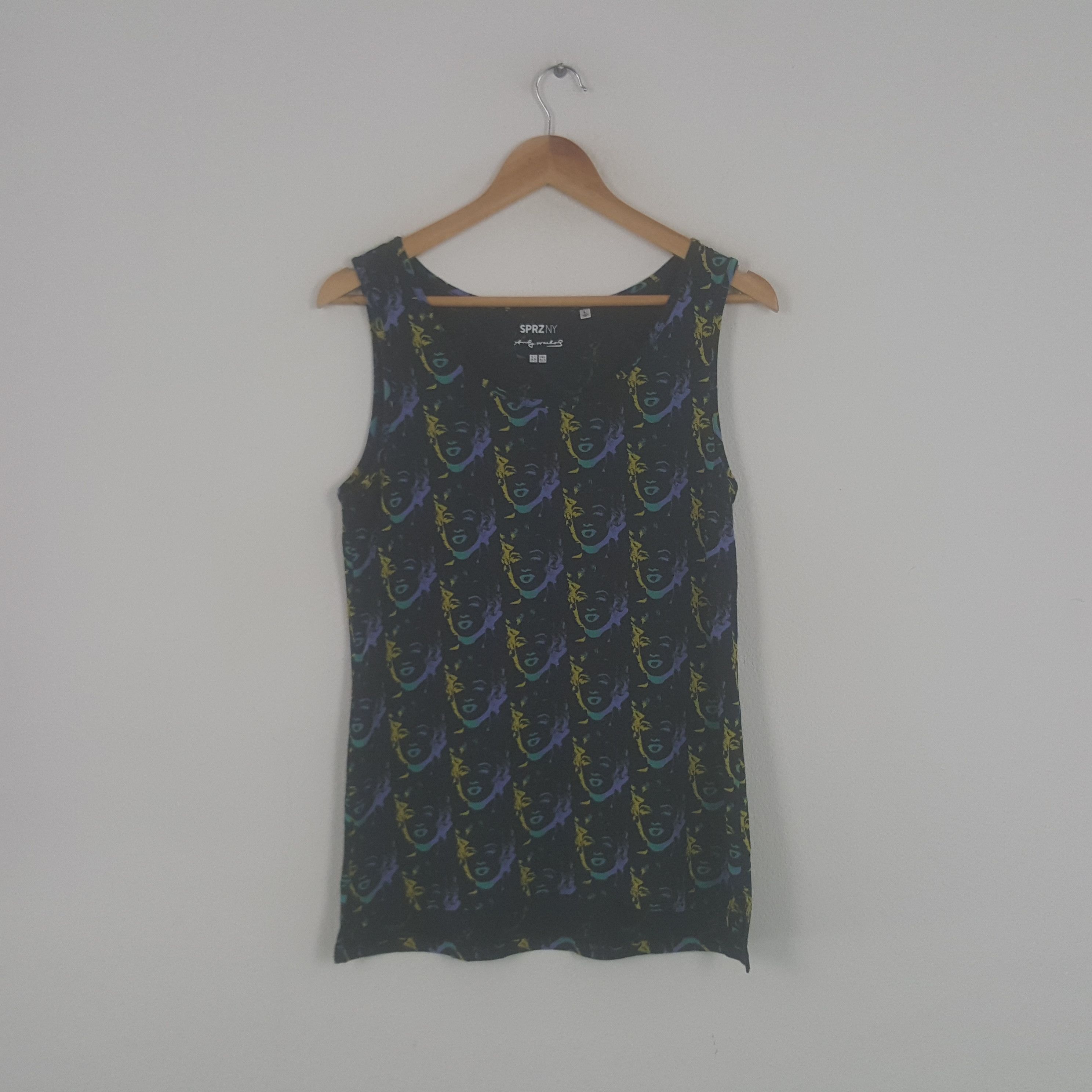 Andy Warhol × Japanese Brand × Vintage Vintage Andy Warhol Fullprint Sleeveless Tshirt Size US S / EU 44-46 / 1 - 1 Thumbnail