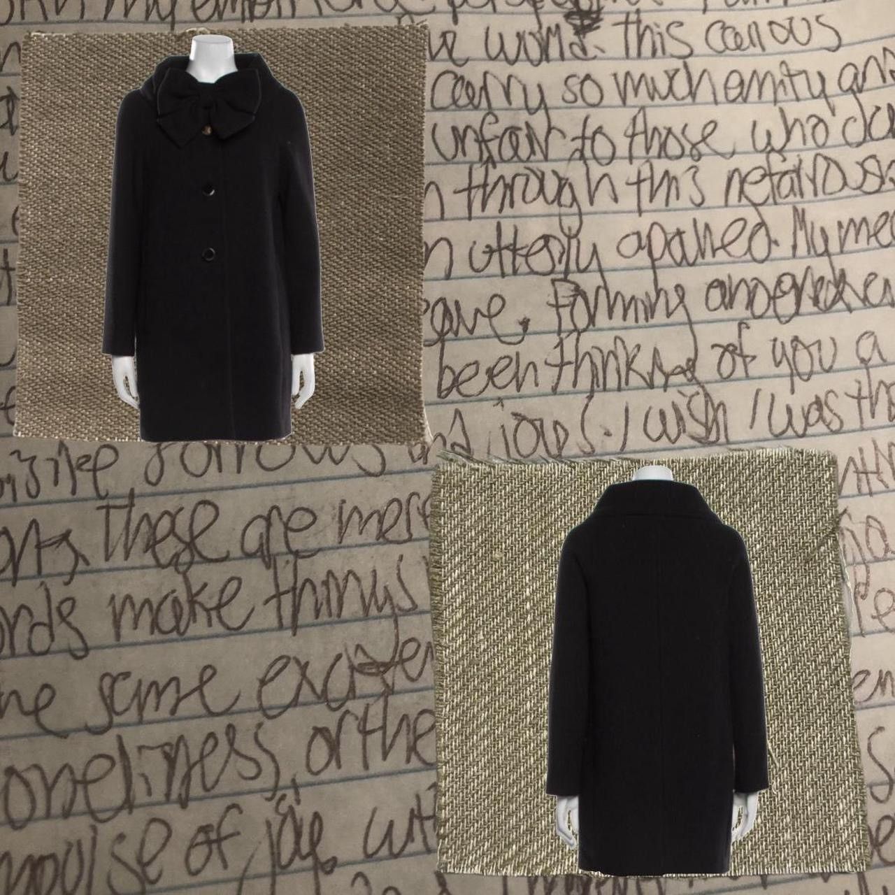 Kate Spade vintage wool coat with bow accent collar Size S / US 4 / IT 40 - 2 Thumbnail
