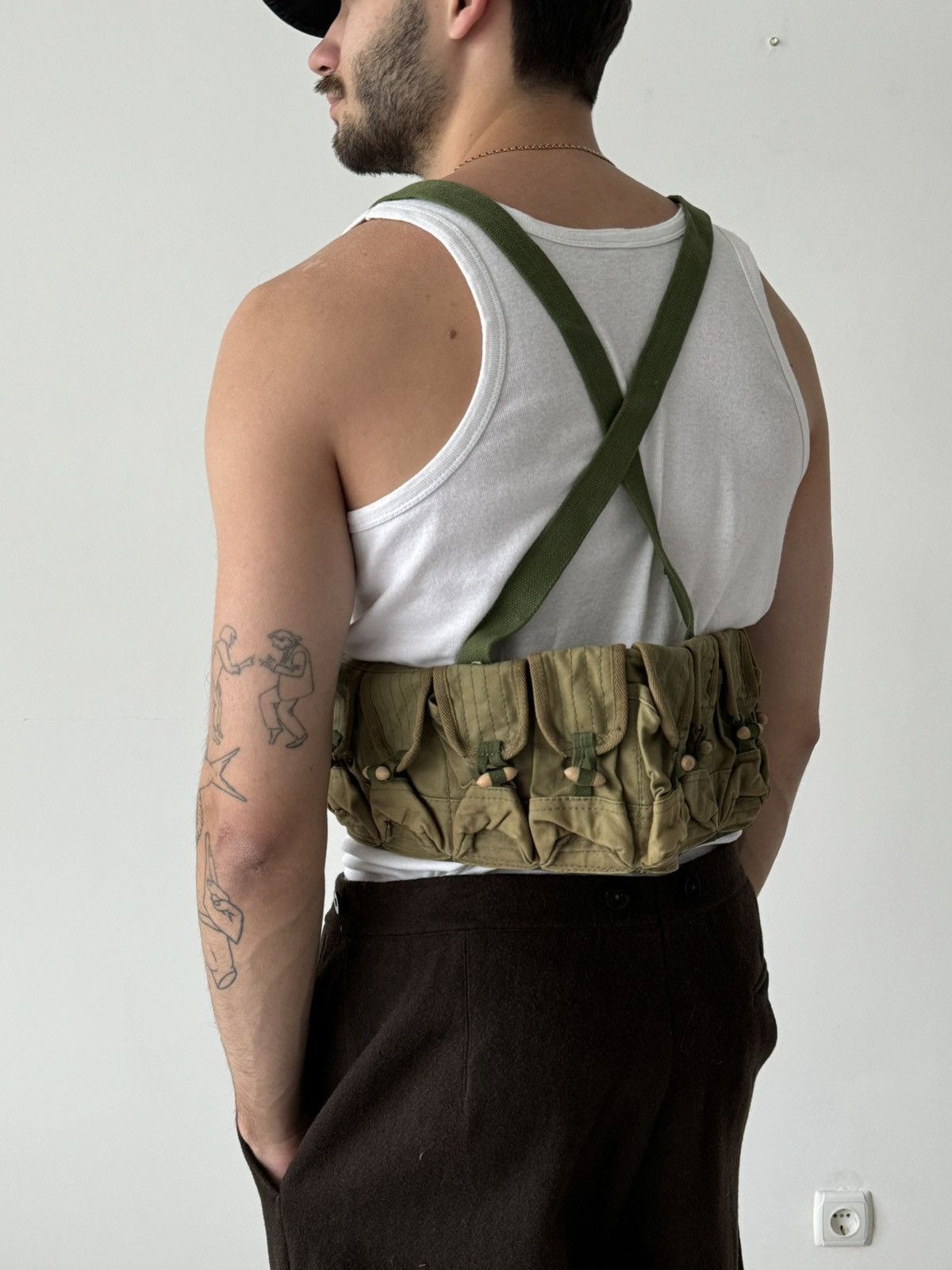 Japanese Brand × Vintage 1970s Vintage Chinese Style Hunting Shooting Ammo Belt-Bag Size ONE SIZE - 1 Thumbnail