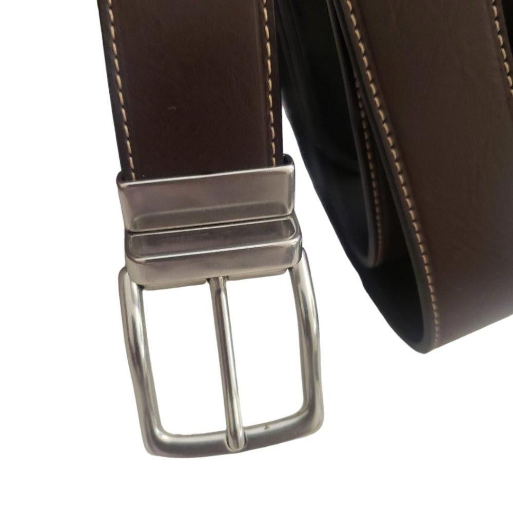 Designer CKG Men's Brown Leather Belt 44" Size ONE SIZE - 2 Thumbnail