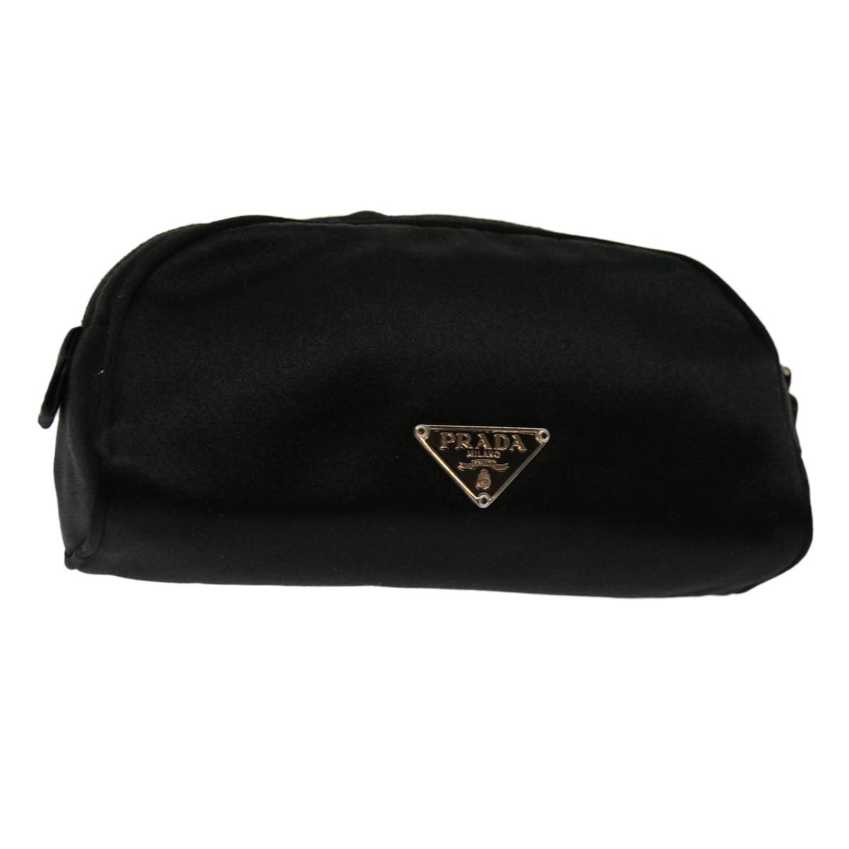 image of Prada Pouch Satin Black Auth Yb530, Women's