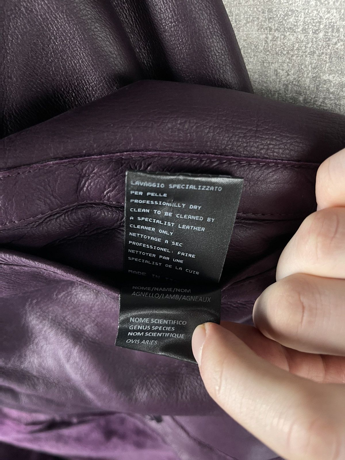 Drome DROMe Italian Shearling & Lambskin Leather Coat Aubergine Size M / US 6-8 / IT 42-44 - 14 Thumbnail