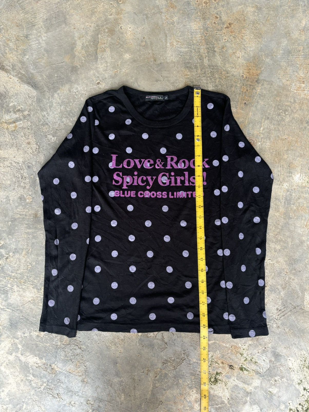 Hysteric Glamour × If Six Was Nine × Japanese Brand Y2k Blue Cross Spicy Label Love&rock Girls Longsleeve Size L / US 10 / IT 46 - 9 Thumbnail