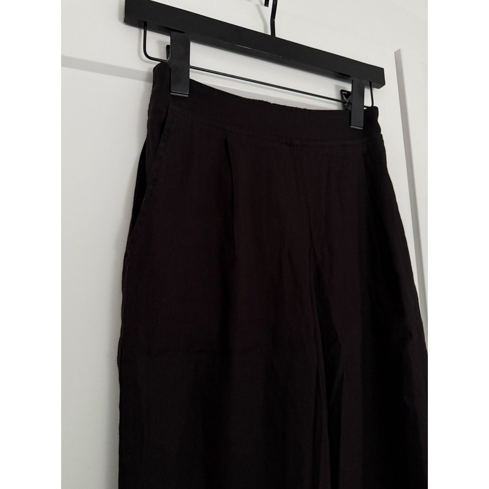 MONROW $175 New Monrow Linen Pleated Pants - XS Black Size 26" / US 2 / IT 38 - 7 Thumbnail