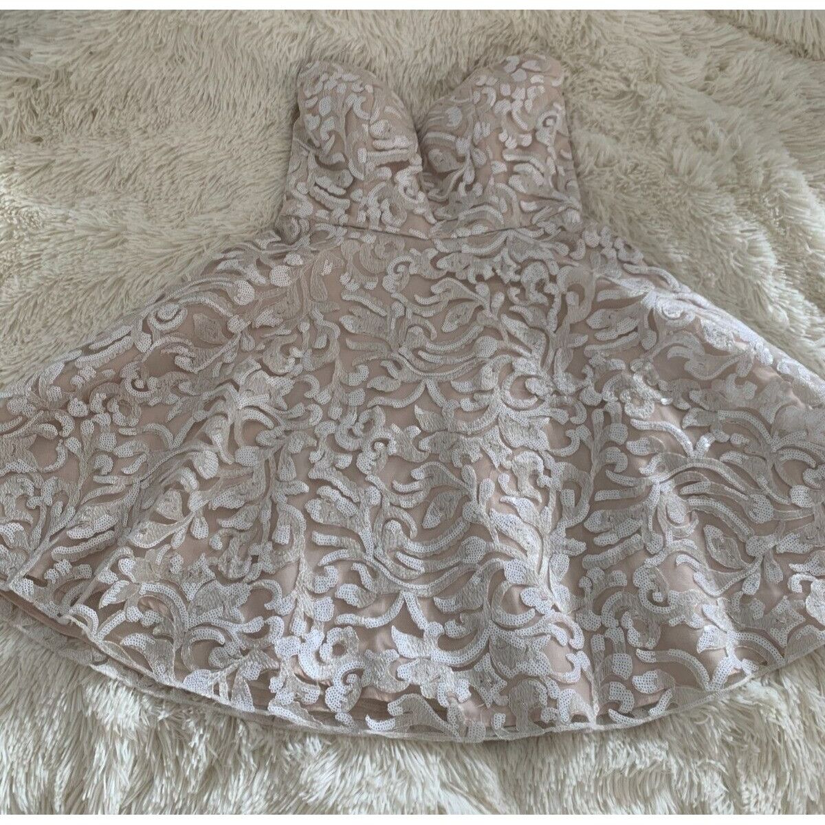 Other A.drea Dress Sz S Sweetheart Strapless Fit & Flare Sequins P Size S / US 4 / IT 40 - 4 Thumbnail