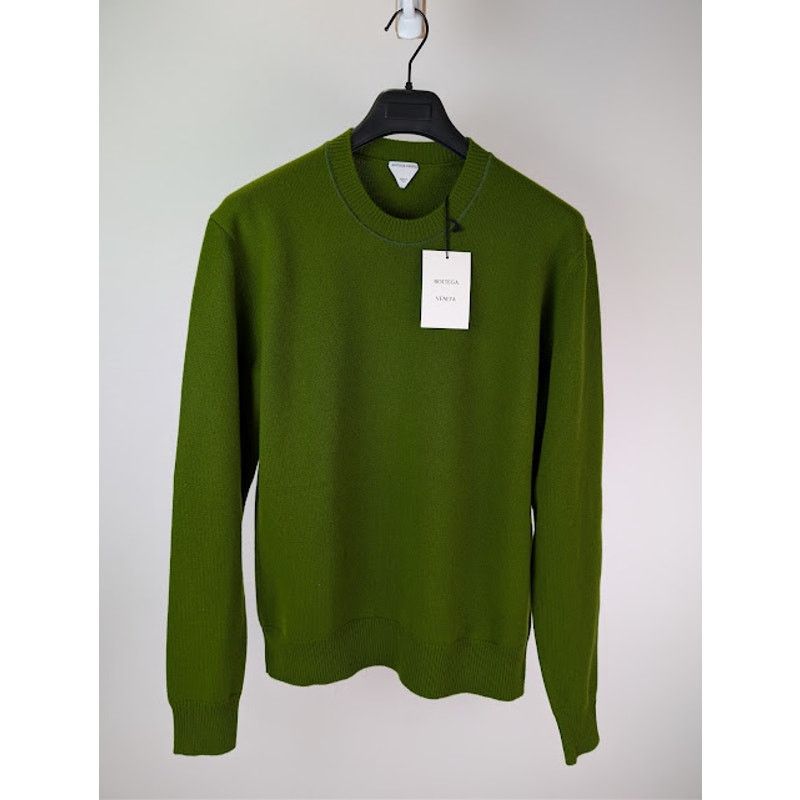 Bottega Veneta o1rshd1 Classic Cashmere Sweater in Olive Green Size US M / EU 48-50 / 2 - 8 Thumbnail