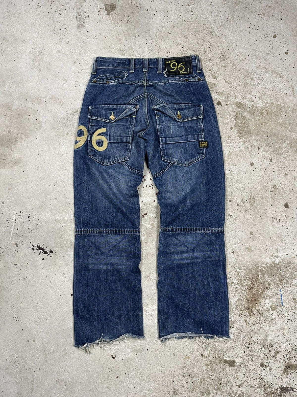 G-Star × Vintage Vintage Y2K G Star Raw 96 Double Knee Distressed Denim Pants Size US 30 / EU 46 - 1 Thumbnail