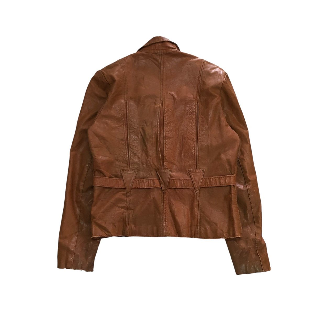 Japanese Brand 🔥VINTAGE 50’s BIKER GENUINE LEATHER JACKET CHESS KING TALON Size US S / EU 44-46 / 1 - 2 Thumbnail