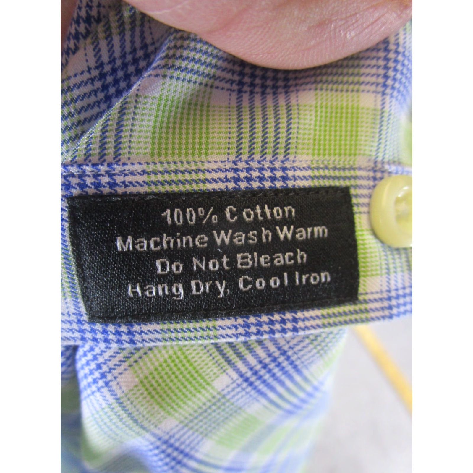 David Donahue DAVID DONAHUE Dress Shirt Mens 15.5 Green Check Long Sleeve Button Up Size US M / EU 48-50 / 2 - 8 Thumbnail
