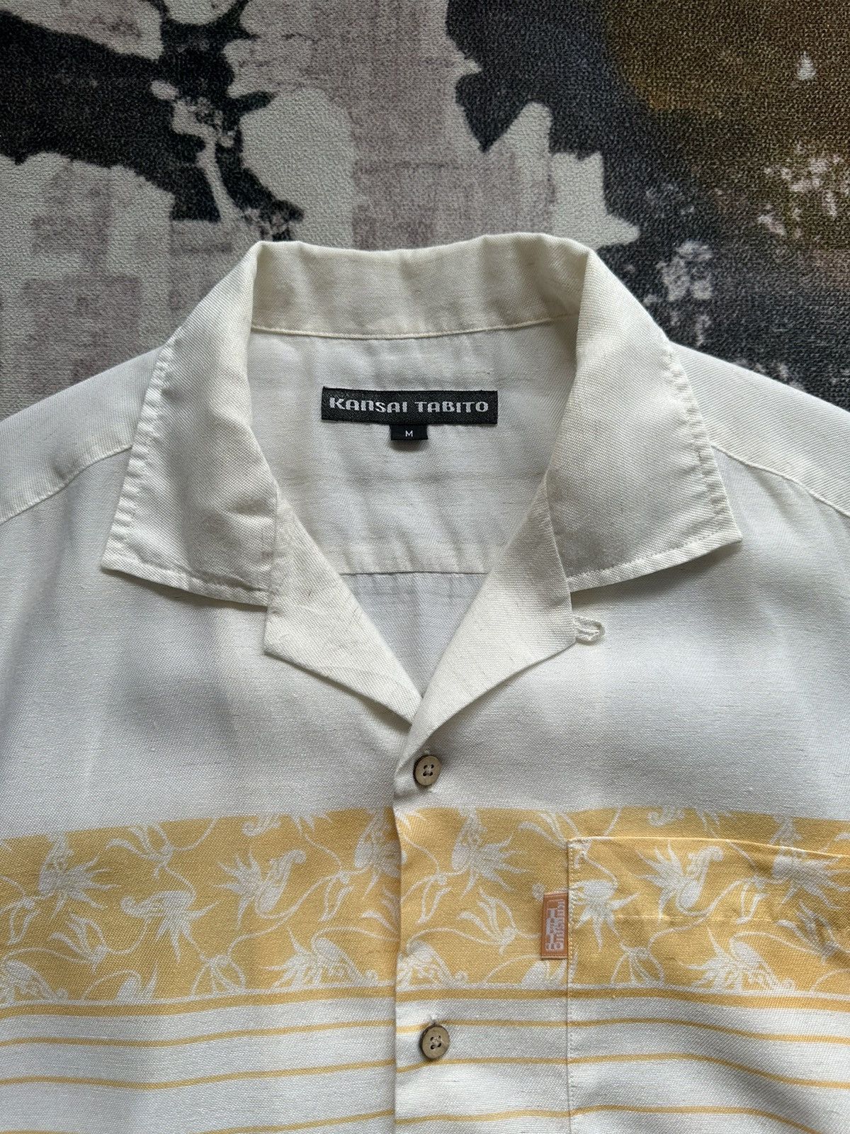 Kansai Yamamoto 2010's Kansai Tabito open collar shirt Size US M / EU 48-50 / 2 - 5 Thumbnail
