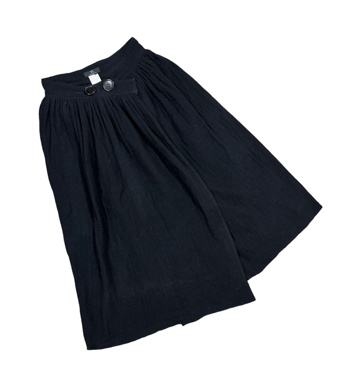 Vintage Vtg🔥Y’s Yohji Yamamoto Asymmetric Gabardine Wrap Skirt Size 31" - 8 Thumbnail
