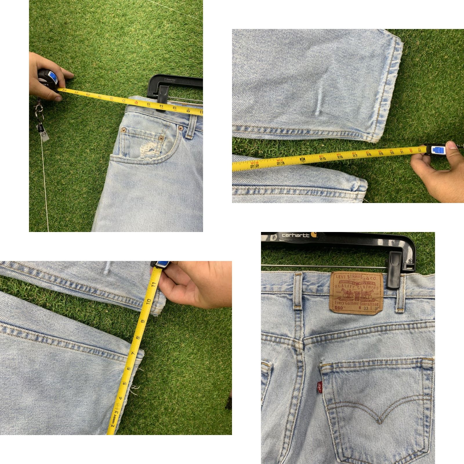 Levi's VINTAGE Levi's 560 Jeans Mens 33x30 Tapered Loose Fit Denim Made in USA 90s Retro Size US 33 - 8 Thumbnail