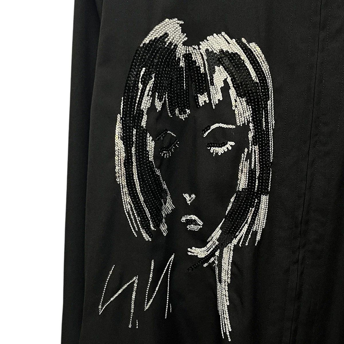 Yohji Yamamoto Yohji Yamamoto pour homme/22SS Sequin Zip-Up Shirt Size US L / EU 52-54 / 3 - 3 Thumbnail