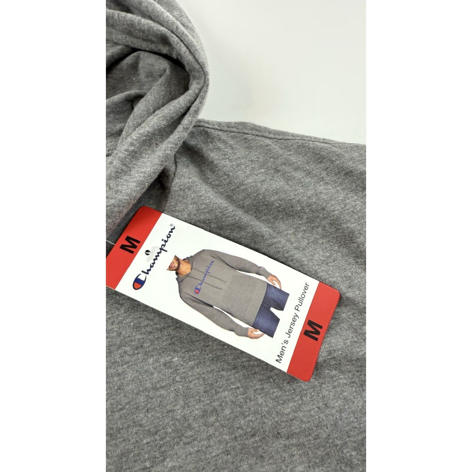 Champion Champion Hoodie Men Medium Gray Oxford Heather Jersey Pullover Athletic All Seasons Sports 90s Logo Size US M / EU 48-50 / 2 - 4 Thumbnail