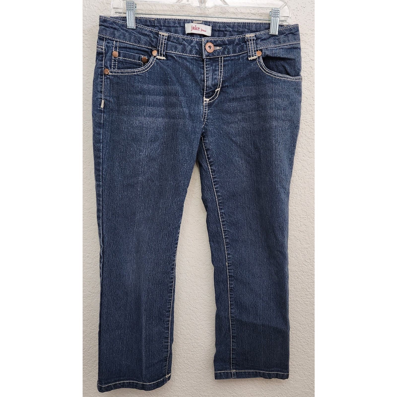 Other Jake Jeans Dark Blue Bella Flap Pockets Cropped Jeans 9 Size 30" / US 8 / IT 44 - 1 Thumbnail