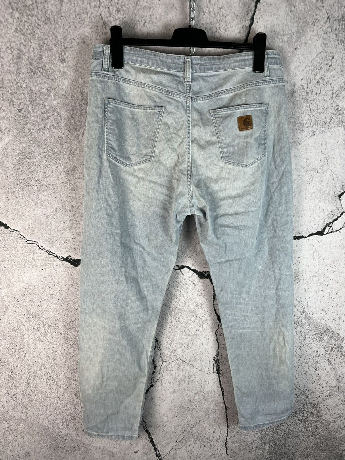 Carhartt Vintage Carhartt x Fulton pant Light Blue Work Denim Jeans Size US 31 - 1 Thumbnail