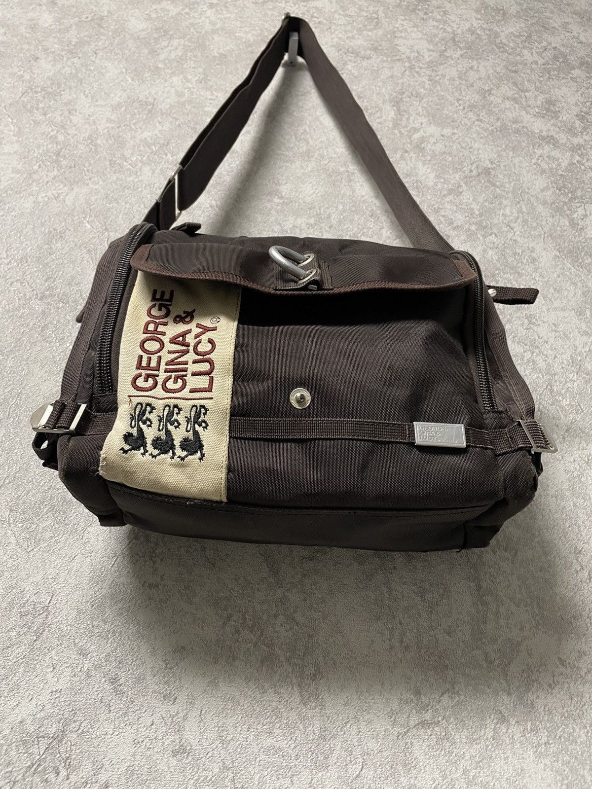 Vintage GGL George Gina Lucy Brown Shoulder Bag Mr.Postman Japanese Size ONE SIZE - 9 Thumbnail