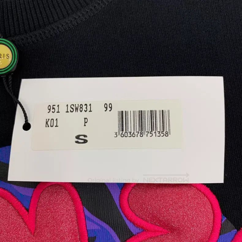 Kenzo Kenzo Black cloud logo letter embroidery cotton round neck Size S / US 4 / IT 40 - 7 Thumbnail