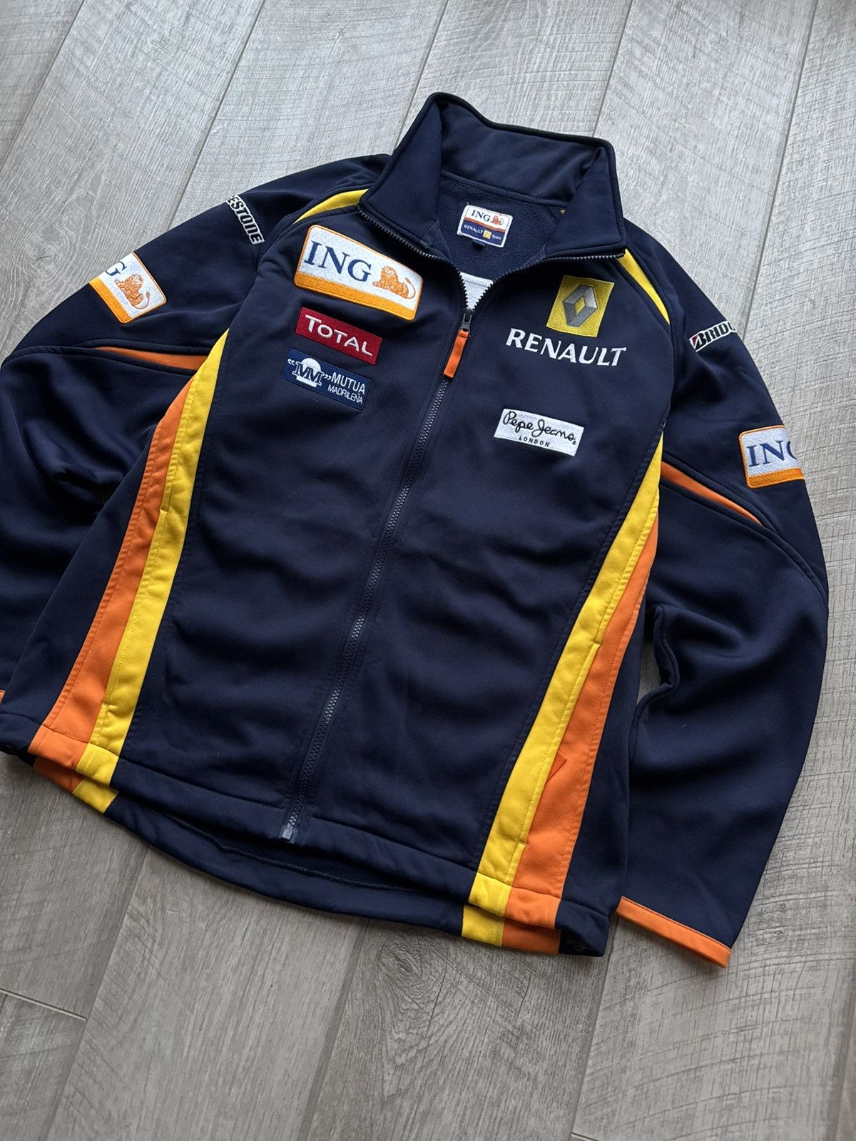 Formula 1 Vintage Renault F1 Team Pepe Jeans ING Total Fleece Jacket Size US L / EU 52-54 / 3 - 3 Thumbnail