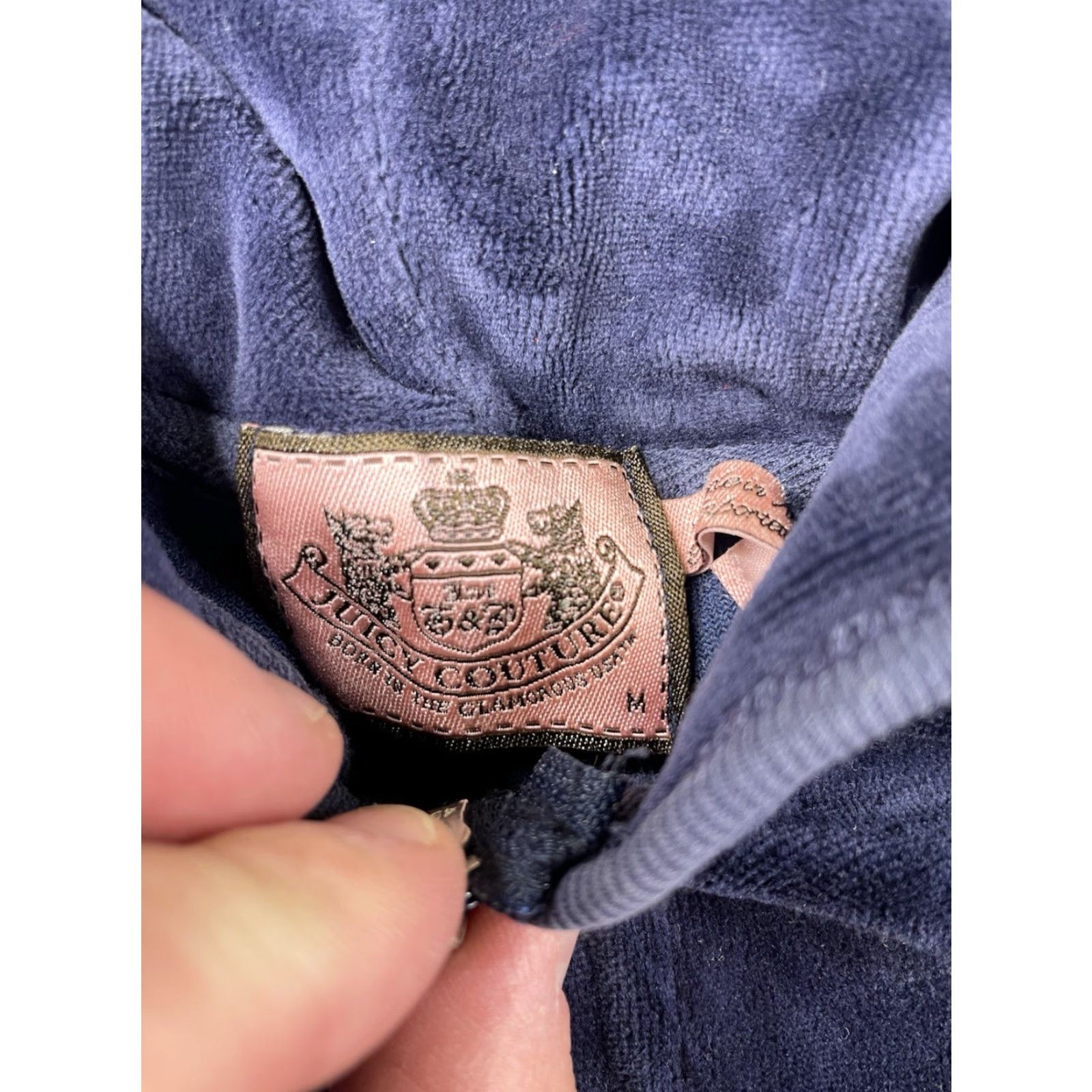 Juicy Couture VINTAGE Juicy Couture Hoodie Blues M Velour Full Zip Womens Medium Size M / US 6-8 / IT 42-44 - 3 Thumbnail