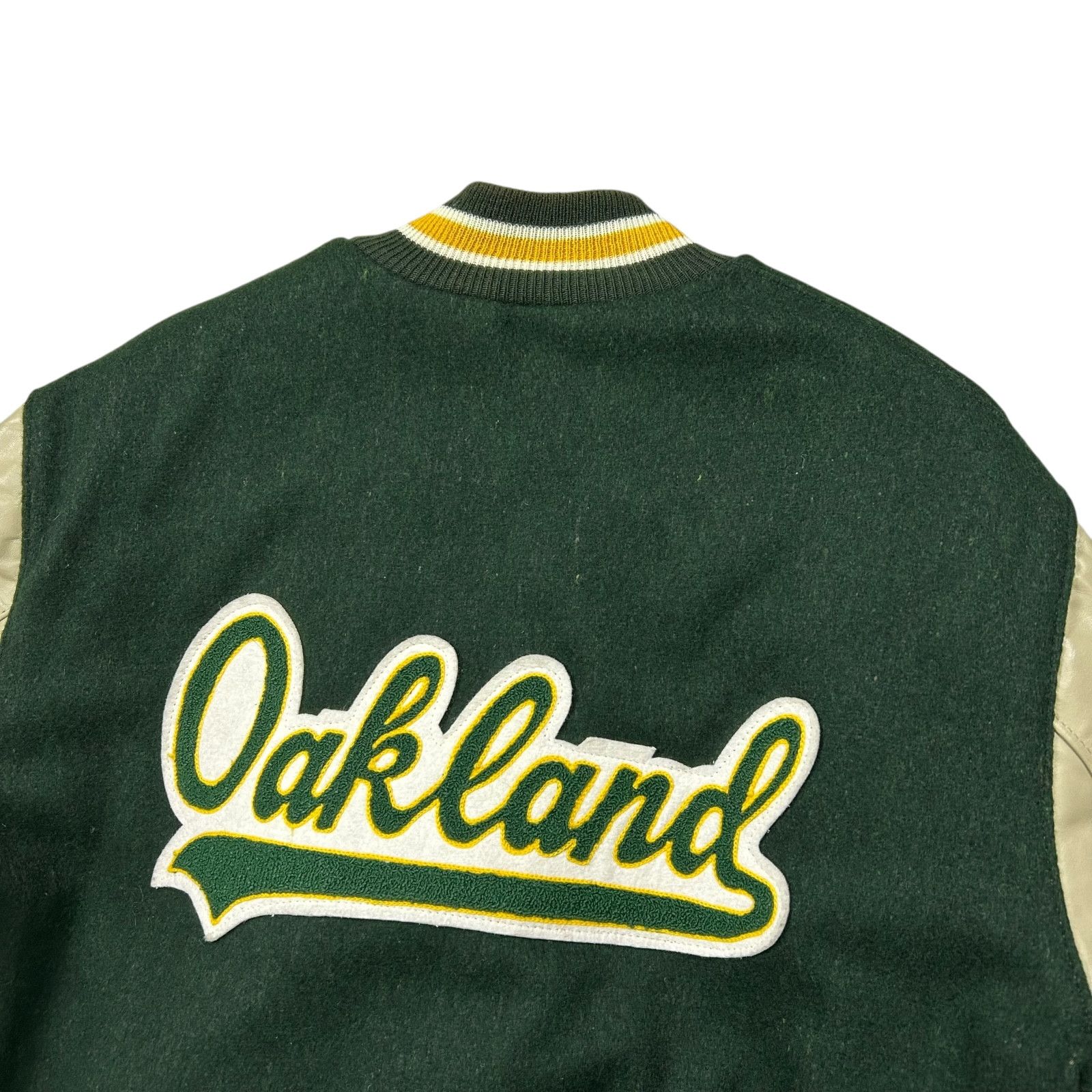 MLB VTG 90s OAKLAND ATHLETICS A's DELONG VARSITY JACKET Size US S / EU 44-46 / 1 - 3 Thumbnail
