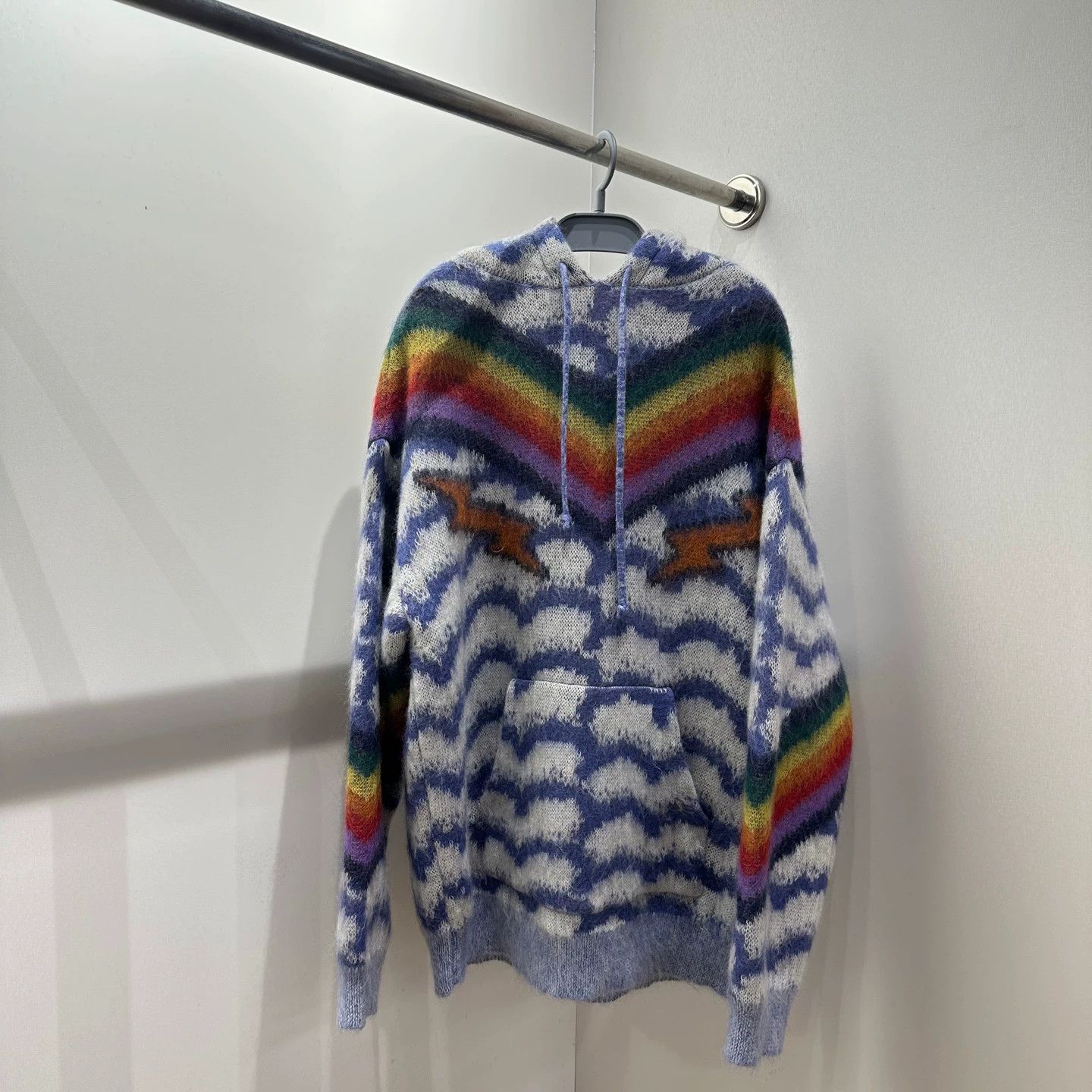 Celine Celine jan811 rainbow lightning mohair hoodie m Size M / US 6-8 / IT 42-44 - 1 Thumbnail