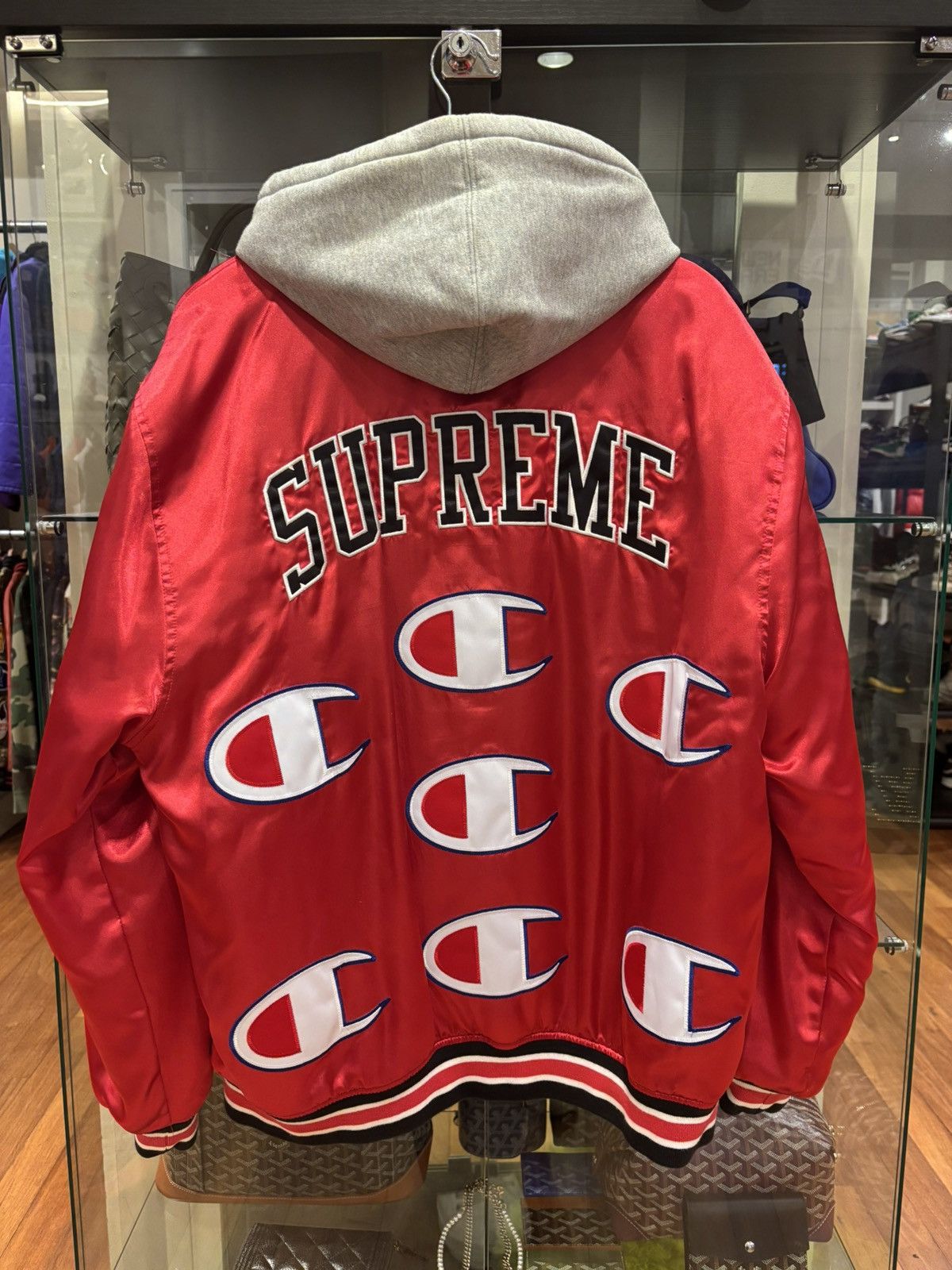 Champion × Supreme Supreme X Champion Satin Varsity Jacket Size US L / EU 52-54 / 3 - 2 Thumbnail