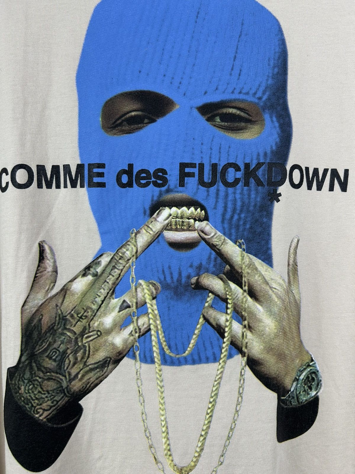 Comme Des Fuck Down Comme Des Fuckdown Balaclava T-Shirt Size XL Size US XL / EU 56 / 4 - 6 Thumbnail