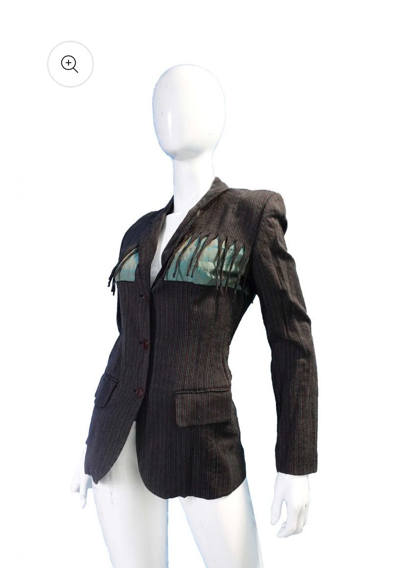 Jean Paul Gaultier 1980s Slashed Fringe Blazer Size S / US 4 / IT 40 - 1 Thumbnail