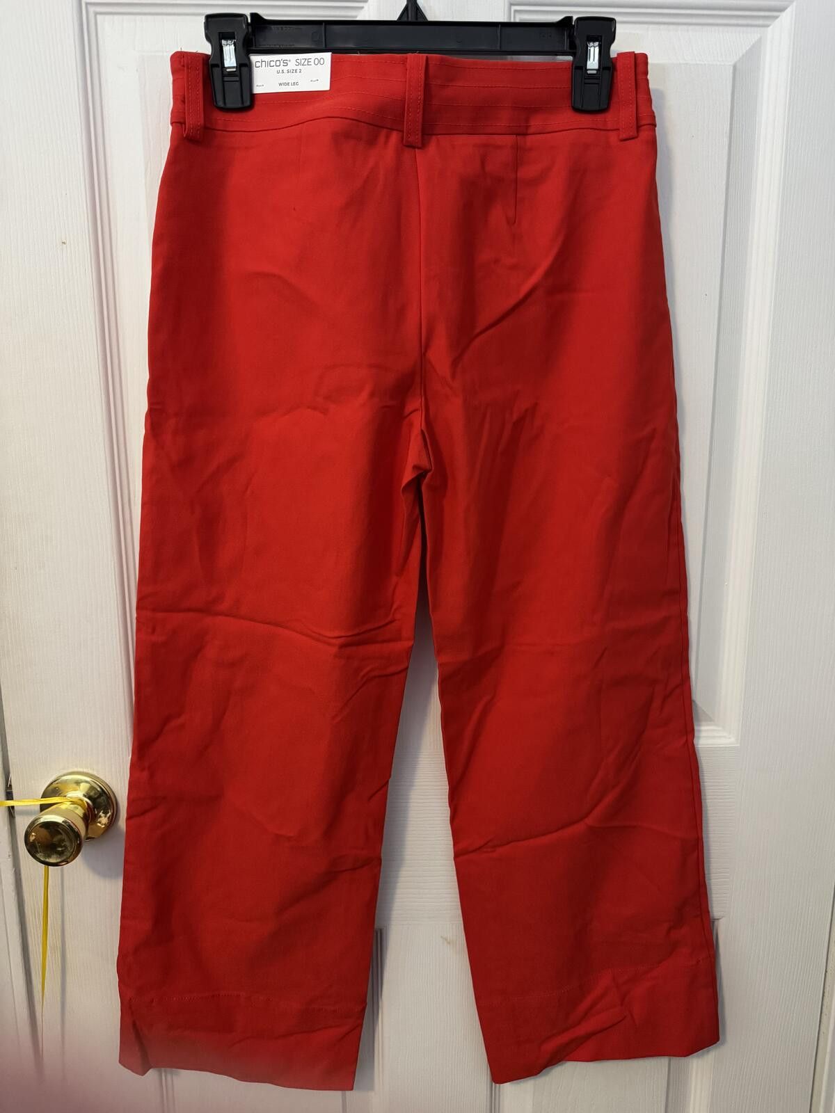 Chicos NWT Chico's Wide Leg Crop Flame Scartlet Size 25" / US 0 / IT 36 - 3 Thumbnail