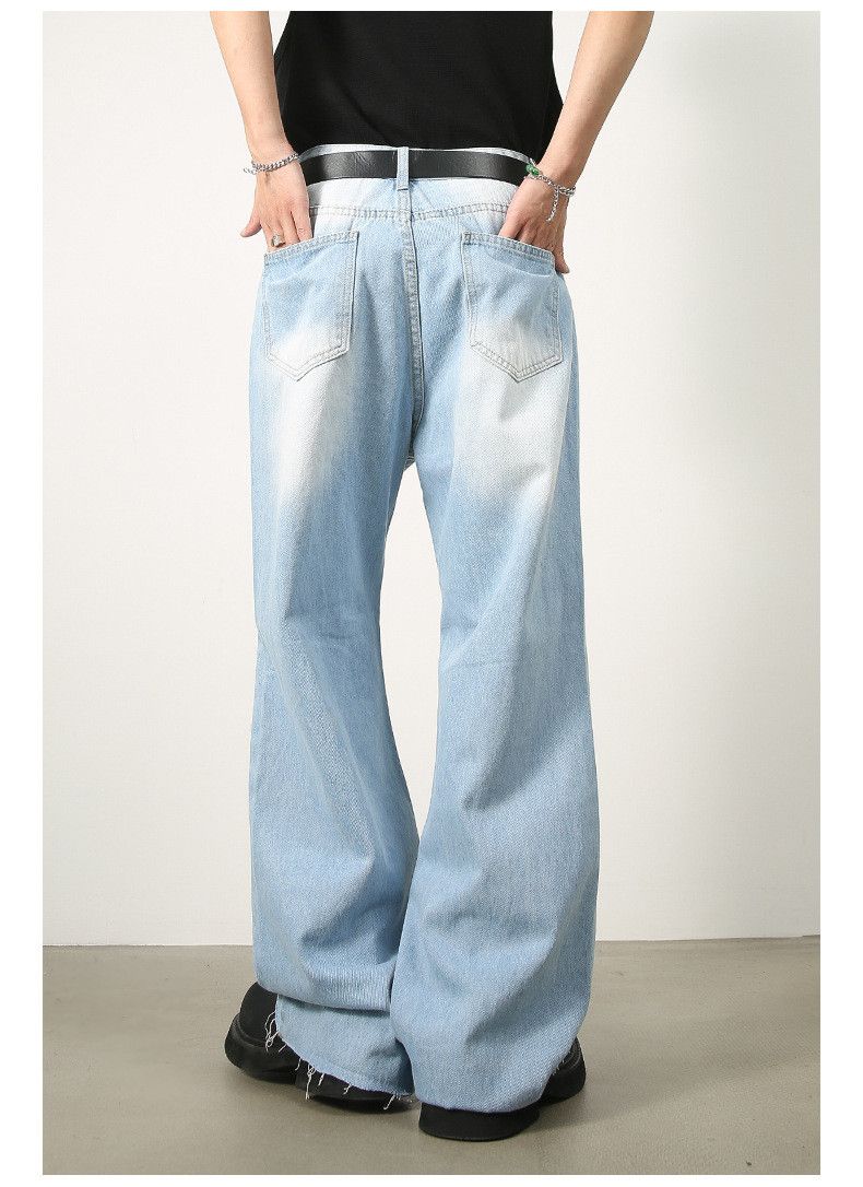 Japanese Brand × Jean Vintage street light blue ripped loose casual jeans Size US 32 / EU 48 - 5 Thumbnail