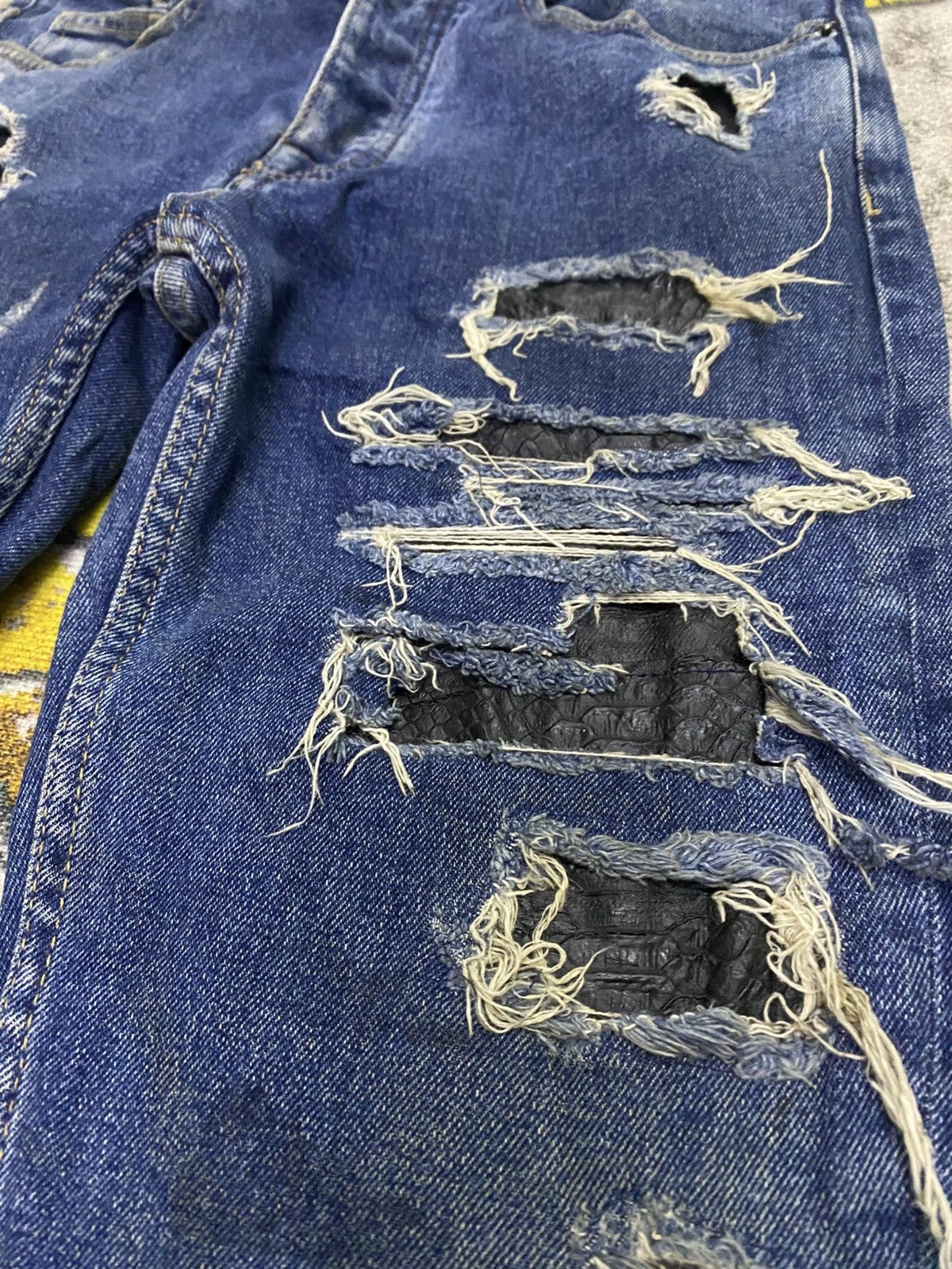 Zara Rare Zara Man Skinny Distressed Denim Size US 30 / EU 46 - 9 Thumbnail