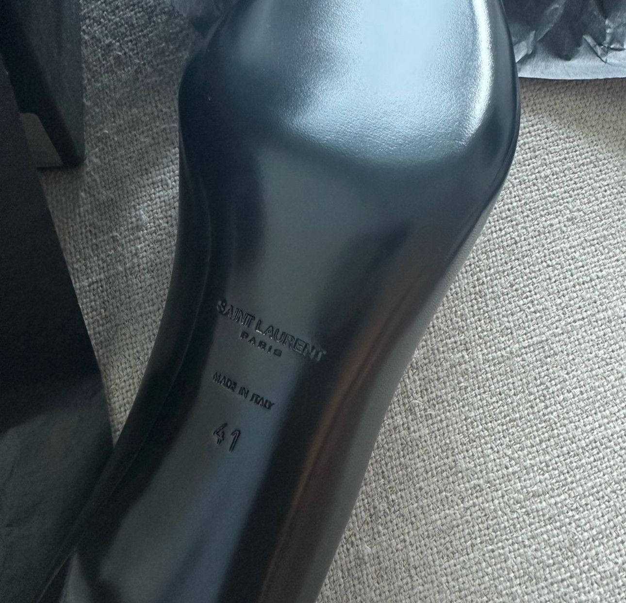 Saint Laurent Paris Anja 65 Pump Uniform Nero Size US 11 / IT 41 - 4 Thumbnail