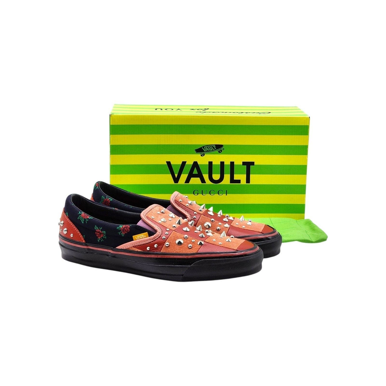 Gucci × Vans Vault OG Classic Checkered Studded Slip-On Sneakers US 10 Size US 10 / EU 43 - 2 Thumbnail