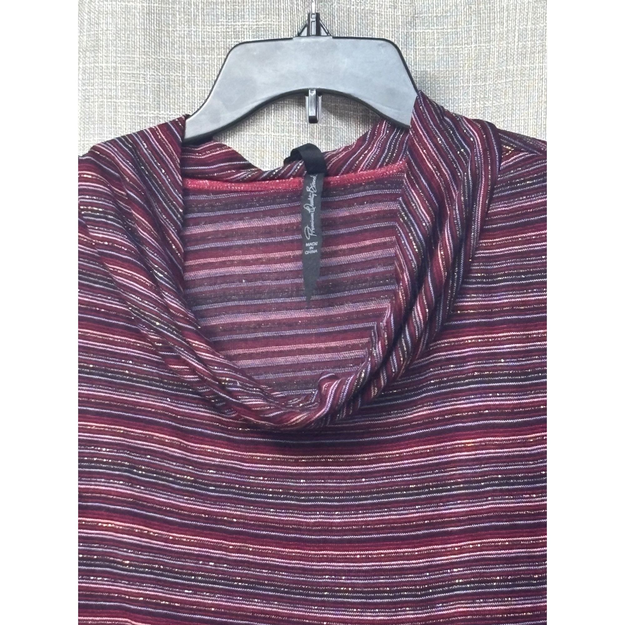 Other Seven7 Women’s Metallic Stripe, Cowl Neck, Dolman Sleeve To Size M / US 6-8 / IT 42-44 - 6 Thumbnail