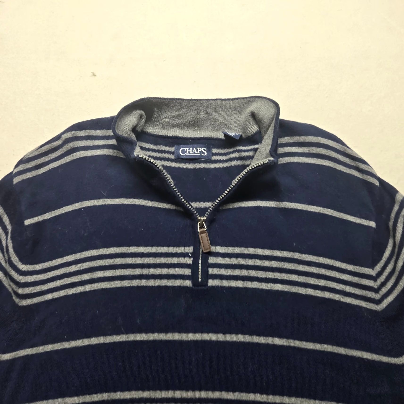 Chaps Chaps Polo 1/4 Zip Blue Gray Long Sleeve Pullover Sweater Adult Mens XL Shirt Size US XL / EU 56 / 4 - 2 Thumbnail